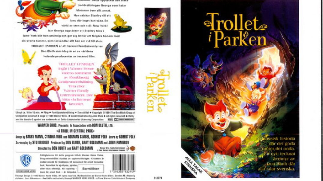 Tecknat Barn Svenska:Trollet i Parken (1994) VHSRIPPEN (Svenska) Hela Filmen (4D)