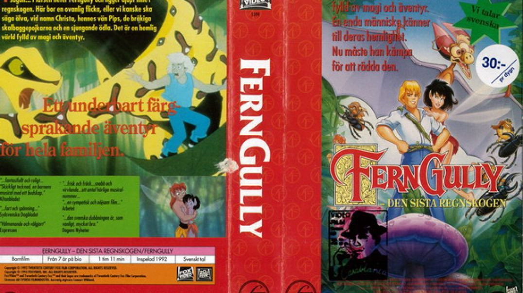 Tecknat Barn Svenska:Fern Gully – Den sista regnskogen (1992) DVDRIPPEN (Svenska) Hela Filmen