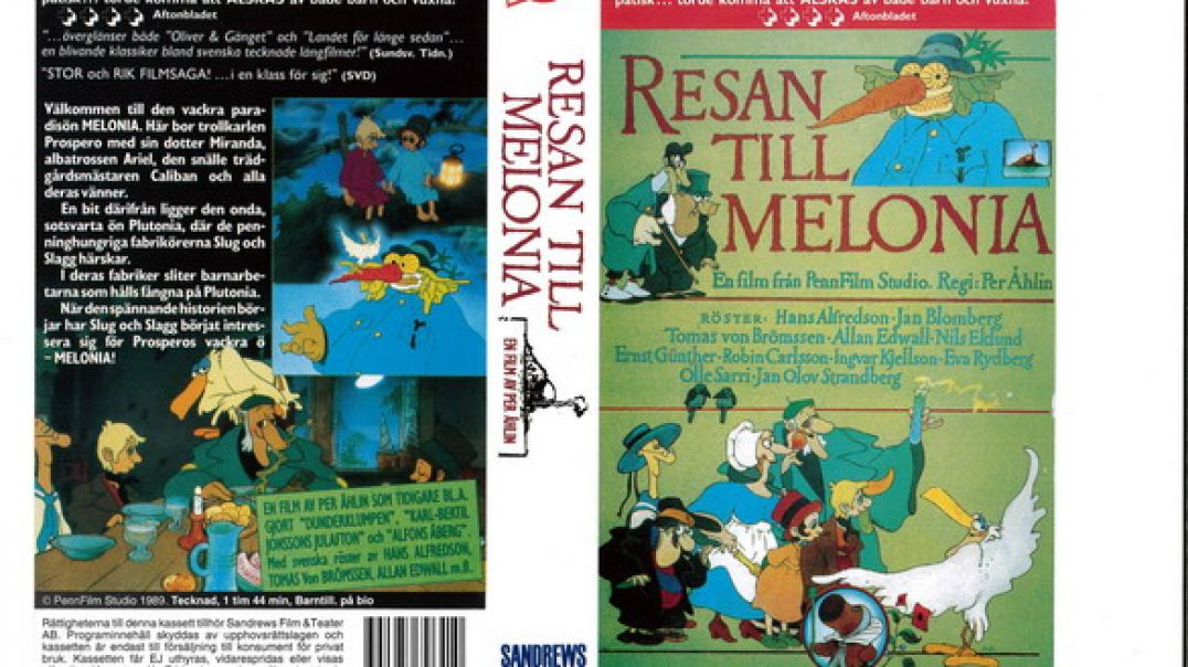 Tecknat Barn Svenska:Resan till Melonia (1989) DVDRIPPEN (Svenska) Hela Filmen (4D)